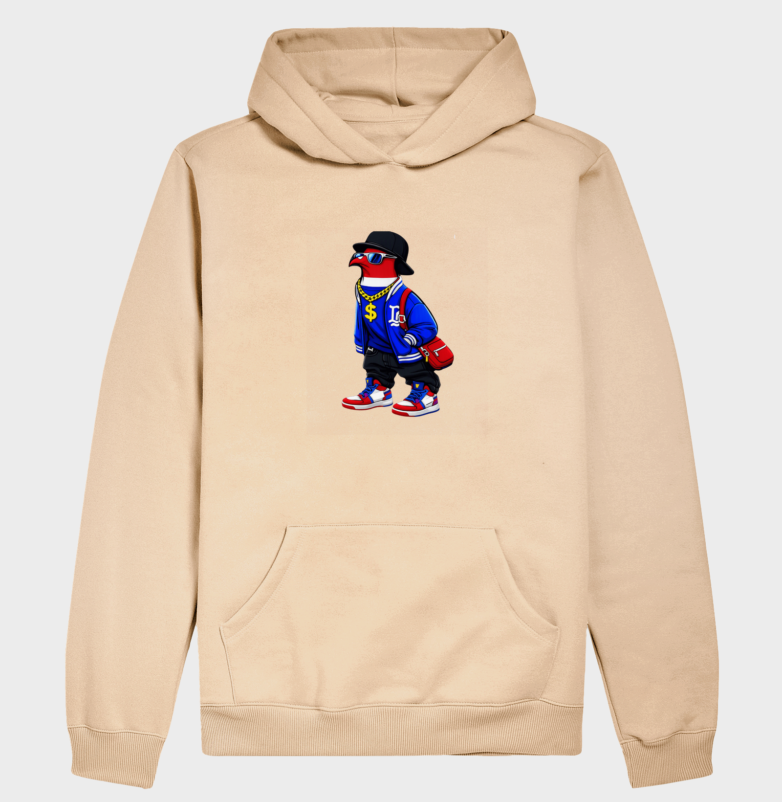 Essa arte vibrante e cheia de atitude traz um estilo com visual de rua, combinando moda hip-hop, cores marcantes e confiança total. - Imagem 5