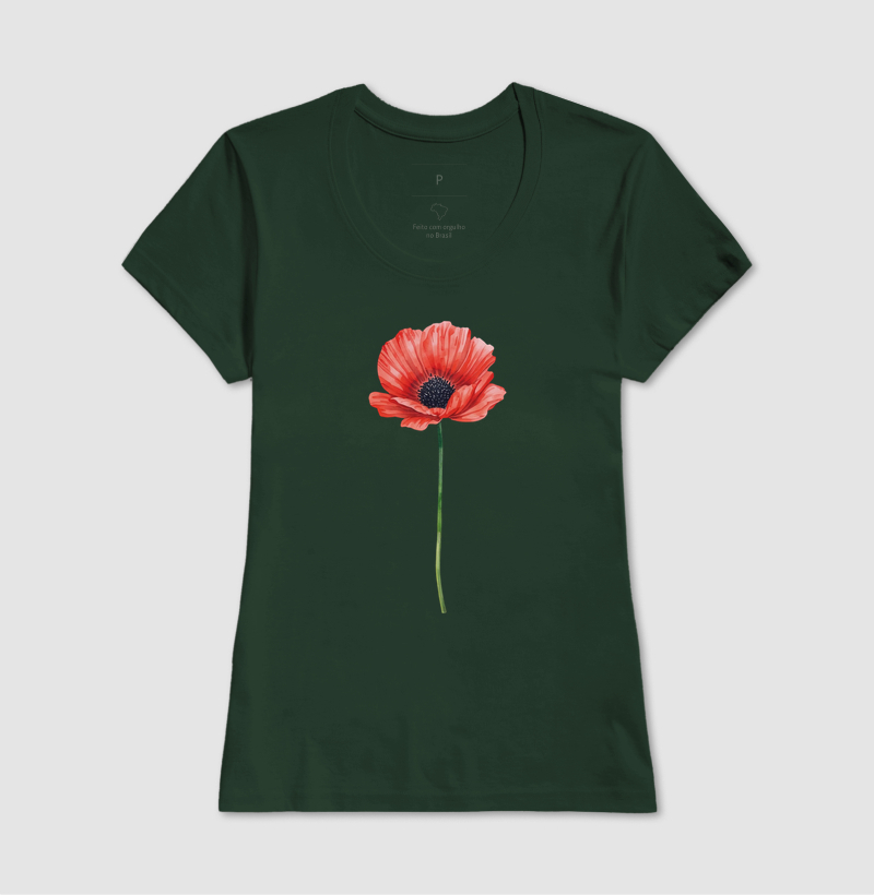 Poppy Bloom - Camiseta Algodão Premium - Imagem 13