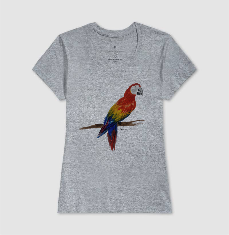 Camiseta Arara-Vermelha – Aves do Brasil - Imagem 11