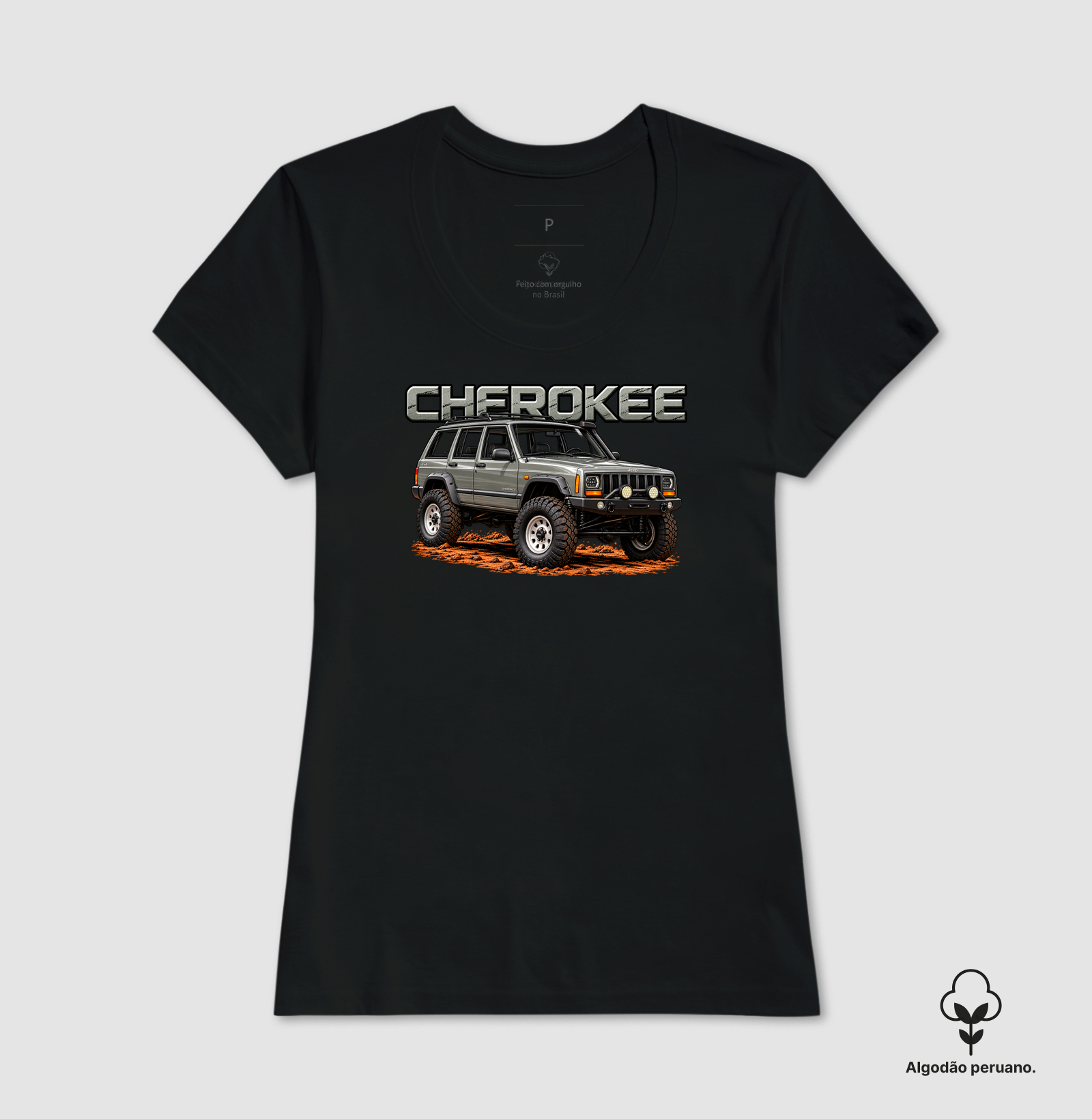Camiseta em algodão peruano Cherokee - Imagem 6