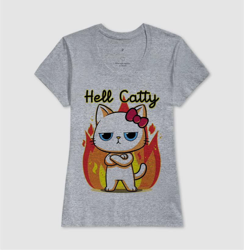 Camiseta Gato Sincero Hell Catty - Imagem 9