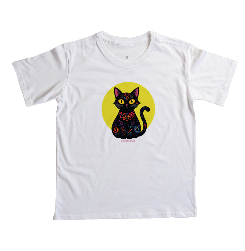 Gata preta e fundo amarelo - Imagem 7