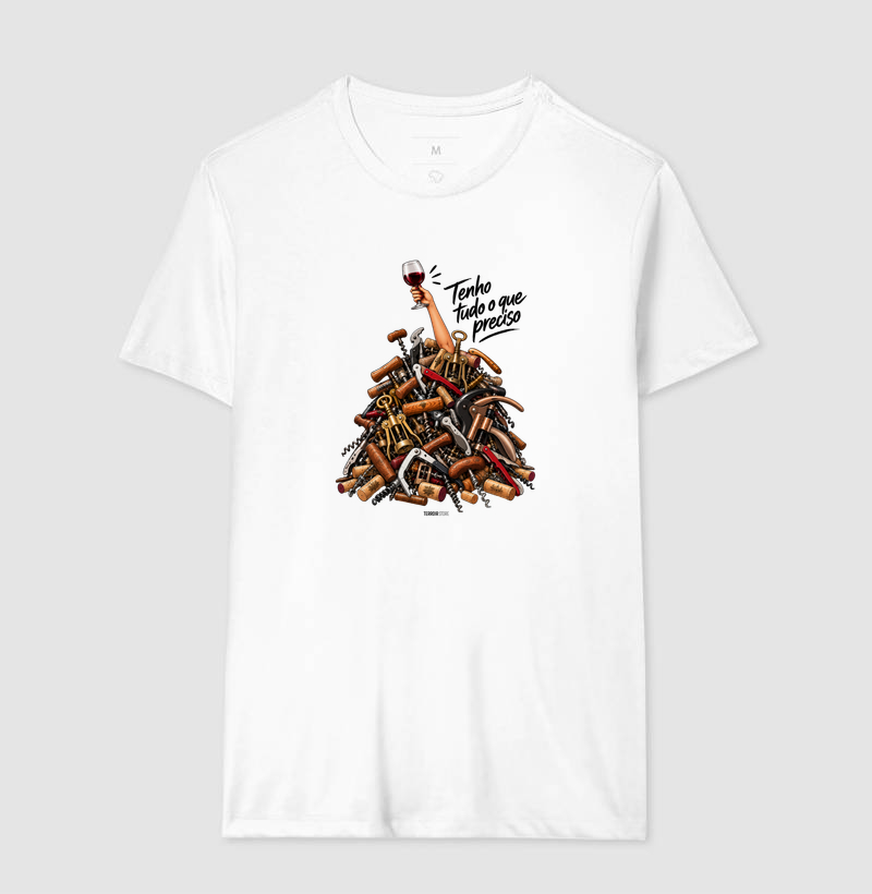 Camiseta “Tenho Tudo o Que Preciso (Mais Vinho)” – Wine Lover - Imagem 4