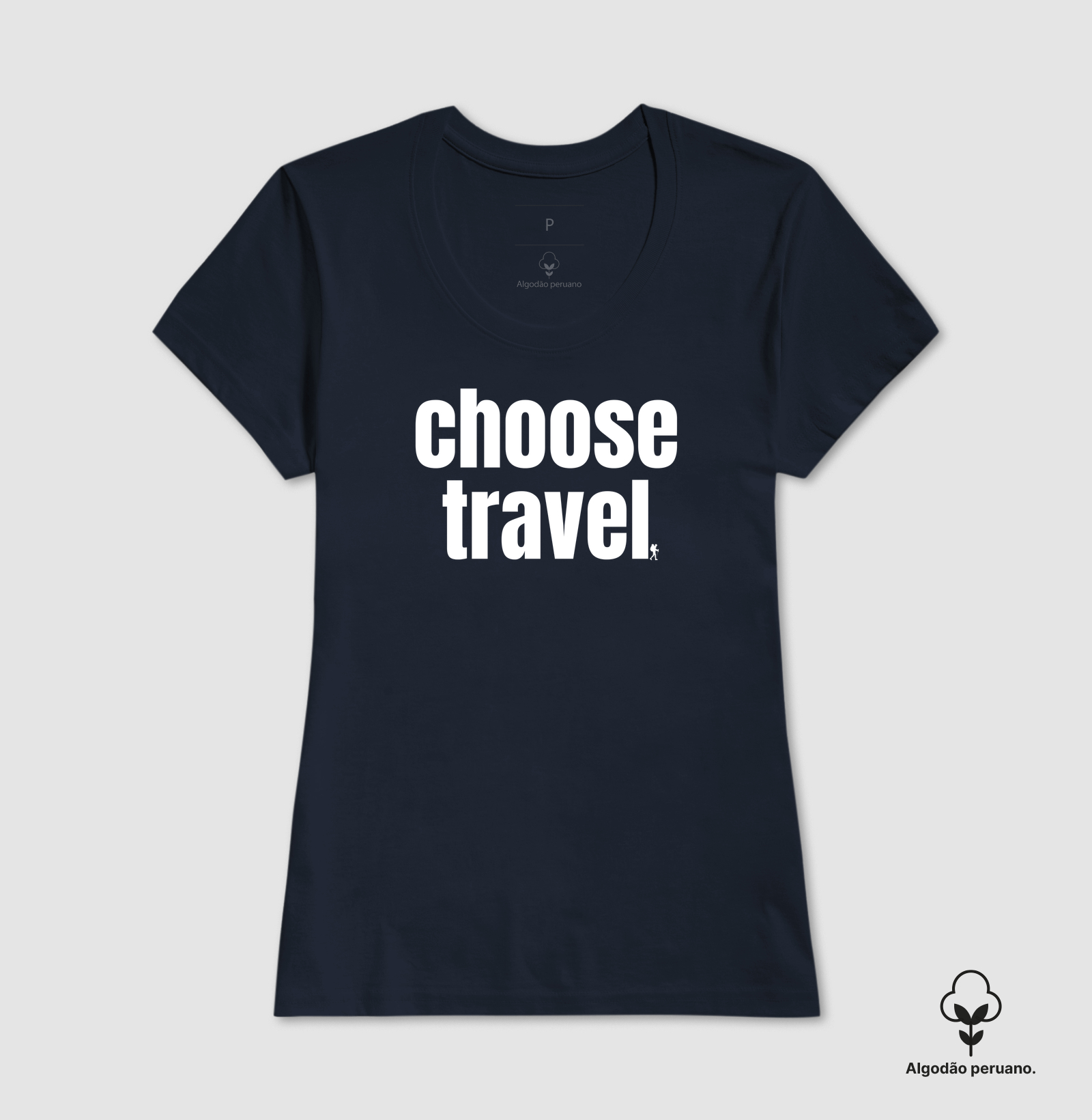 Camiseta Choose Travel | Frase Viagem Bold Minimalista | Colecao Viciados em Viagem - Imagem 7