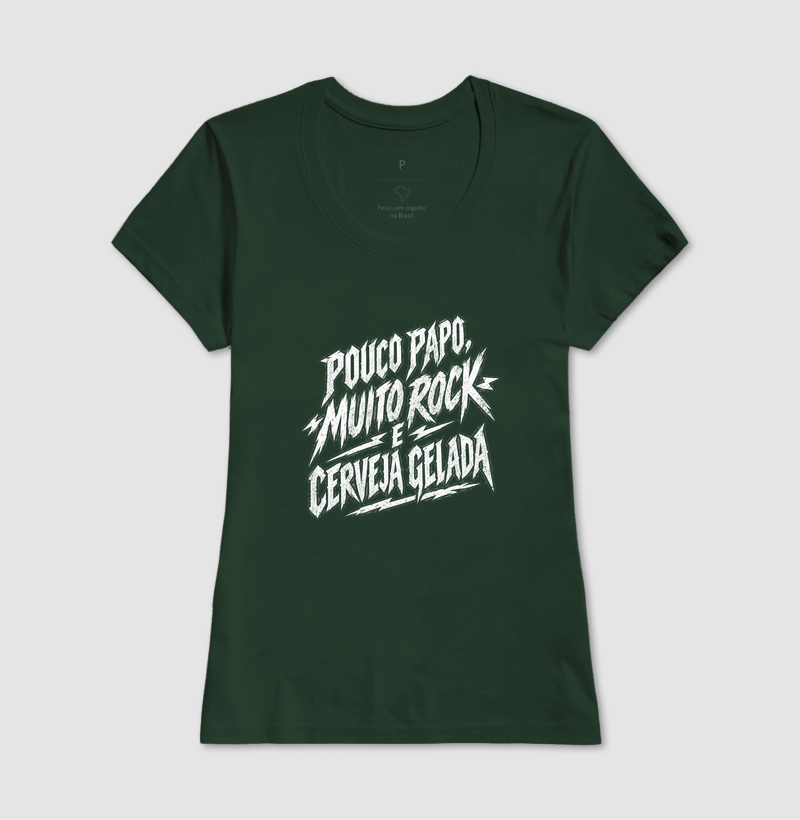 Camiseta Rock “Pouco Papo, Muito Rock e Cerveja Gelada” - Imagem 13