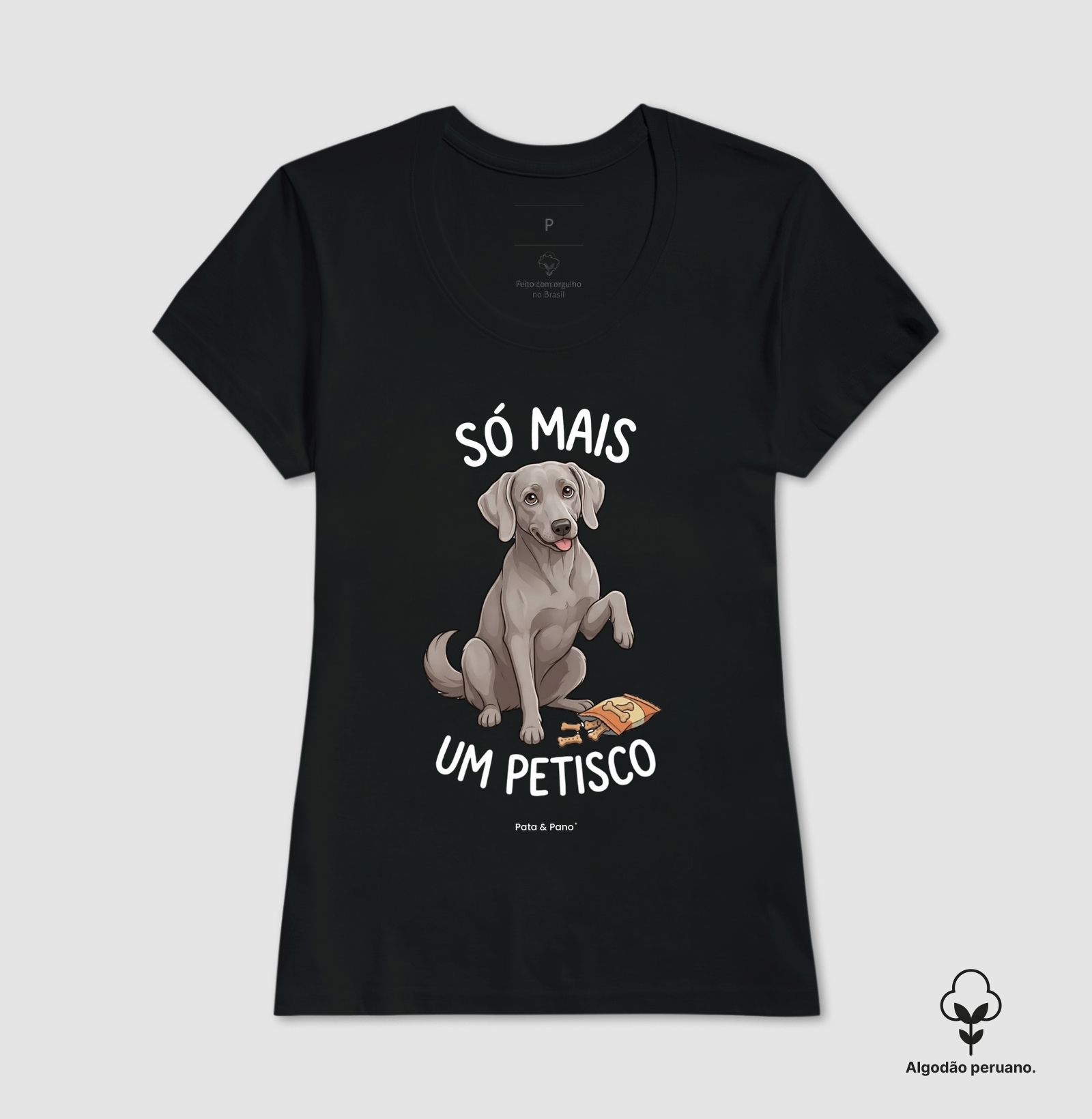 CAMISETA ALGODÃO PERUANO WEIMANARER PETISCO - Imagem 8