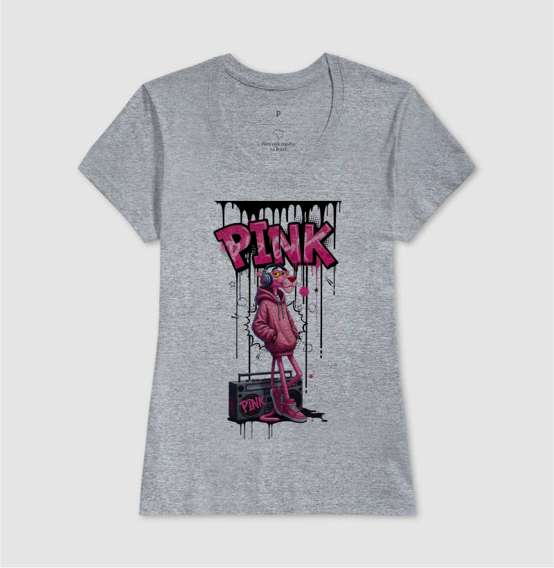 Camiseta Pantera Cor de Rosa Rap - Imagem 9