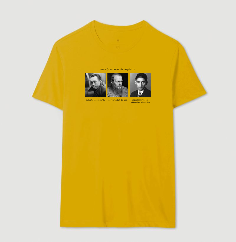 Camiseta Meus 3 Estados de Espírito | Camus, Kafka e Dostoiévski - Imagem 16