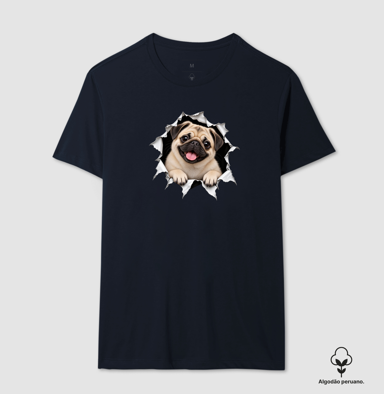 Pug Saindo da Camiseta - Imagem 3