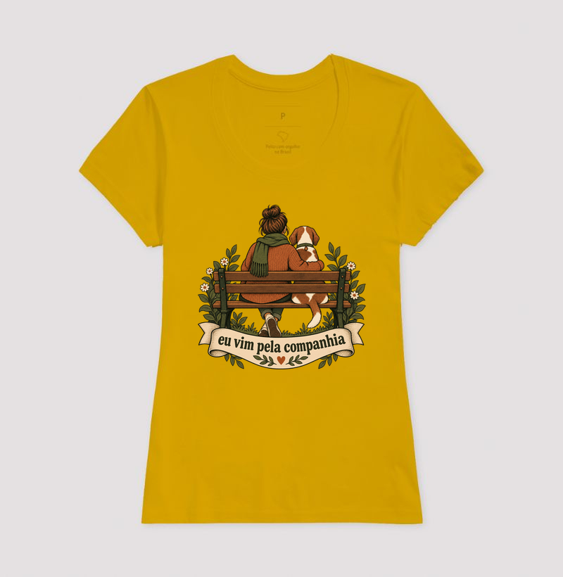 Camiseta Cachorro Afeto "eu vim pela companhia" | Pelo & Pano - Imagem 15