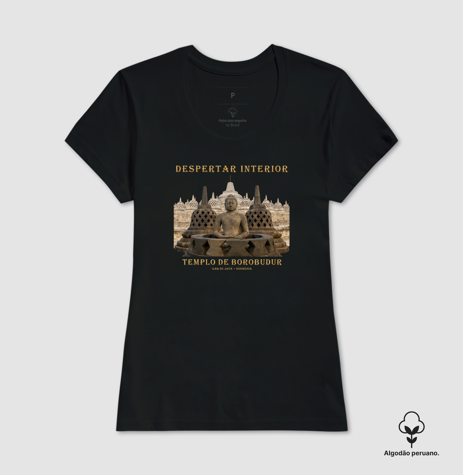 Templo do Despertar • Borobudur (algodão peruano) - Imagem 10
