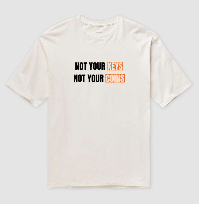 Camiseta Bitcoin Not Your Keys, Not Your Coins - Imagem 4