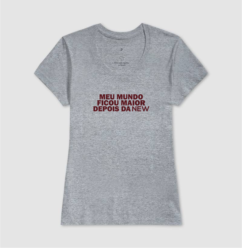 Camiseta Meu Mundo Ficou Maior Depois da NEW - Imagem 9