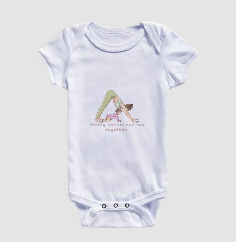 Strong Mother and son together - TRENO - Body Infantil - Imagem 3