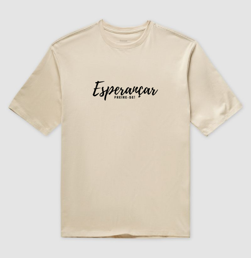 Camiseta Oversized Esperançar - Letras Pretas