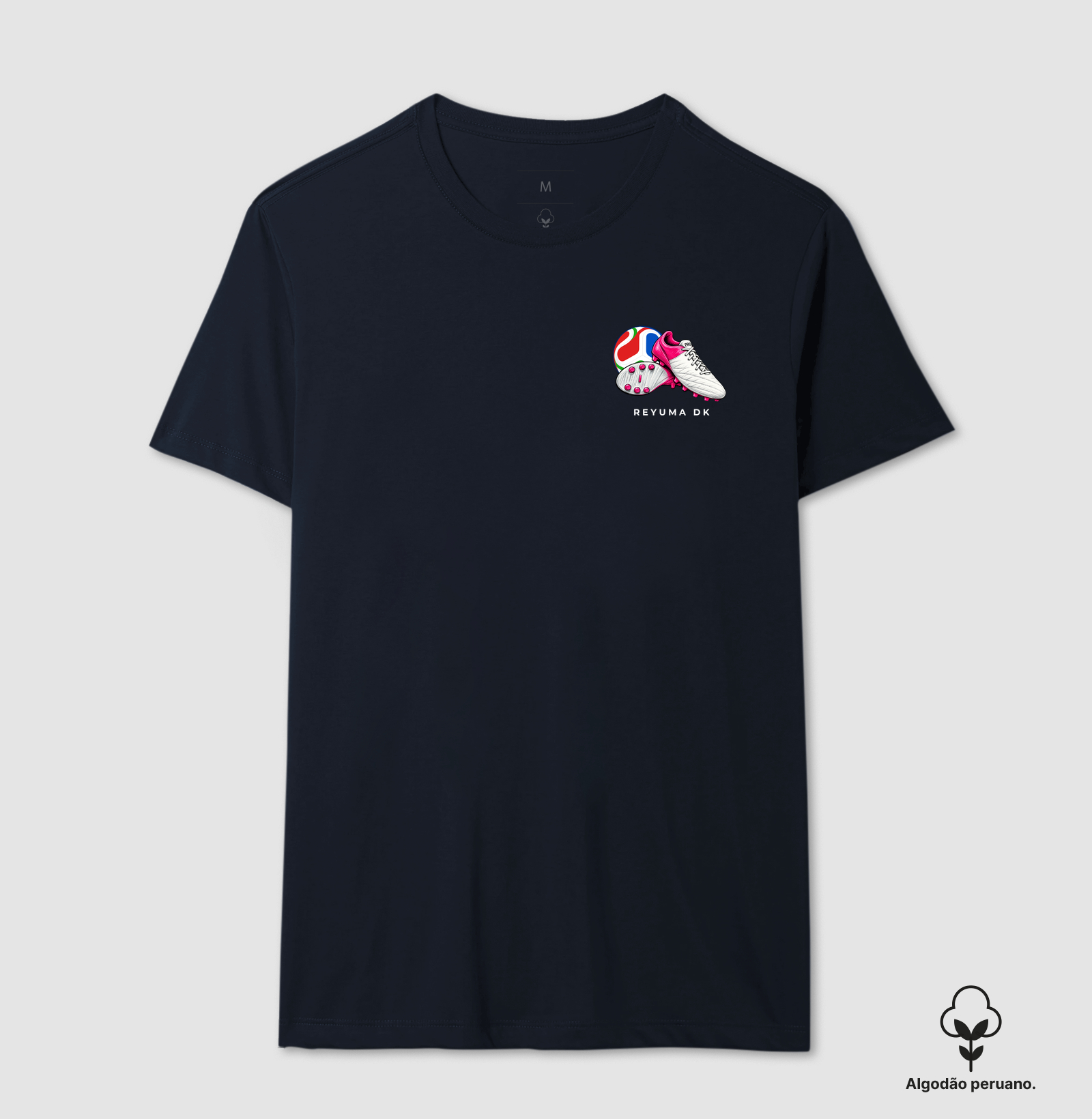 Camiseta Masculina, Feminina, Babylook e Unissex de Algodão Peruano Futebol "Pink Striker"  - Imagem 3