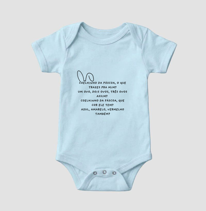 Body Infantil Coelhinho da Páscoa - Letras Pretas - Imagem 7