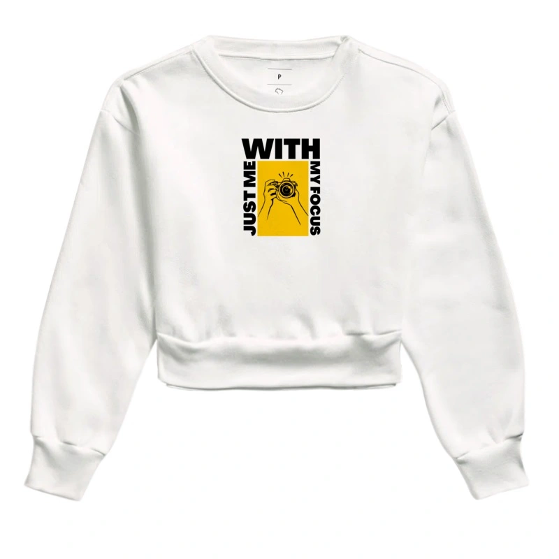 Moletom cropped feminino Just Me with My focus - Imagem 3