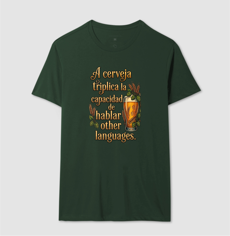 Camiseta Poliglota de Bar: A Cerveja Triplica - Imagem 8