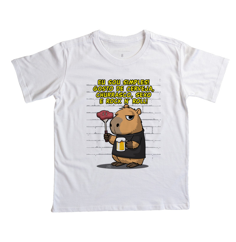 Camiseta Capivara rock simples - Imagem 4