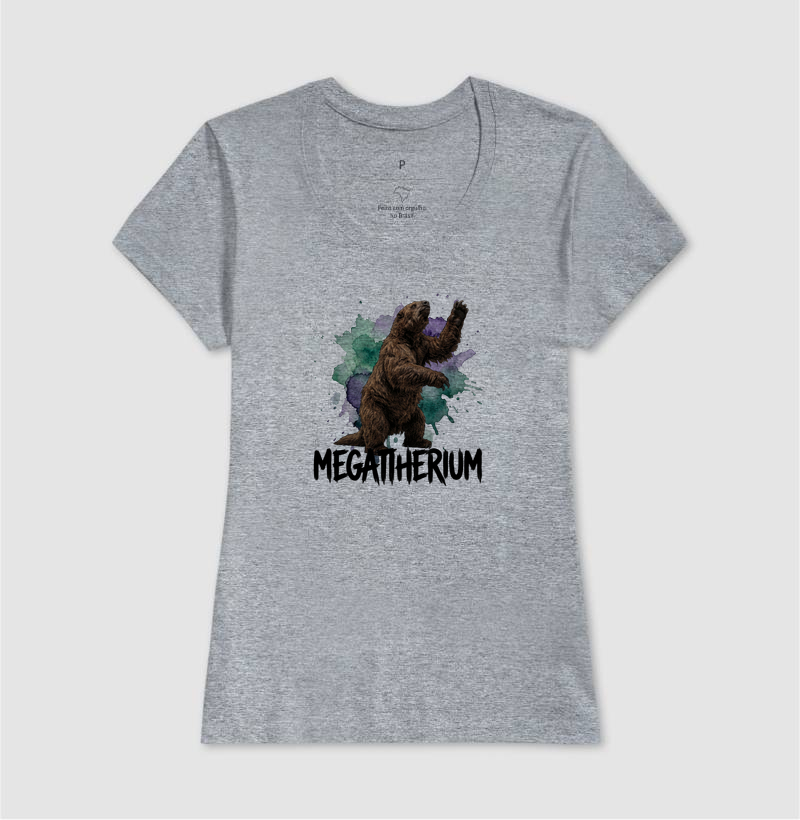  Camiseta Dinossauro Megatherium Algodão Premium Dinoloco  - Imagem 5