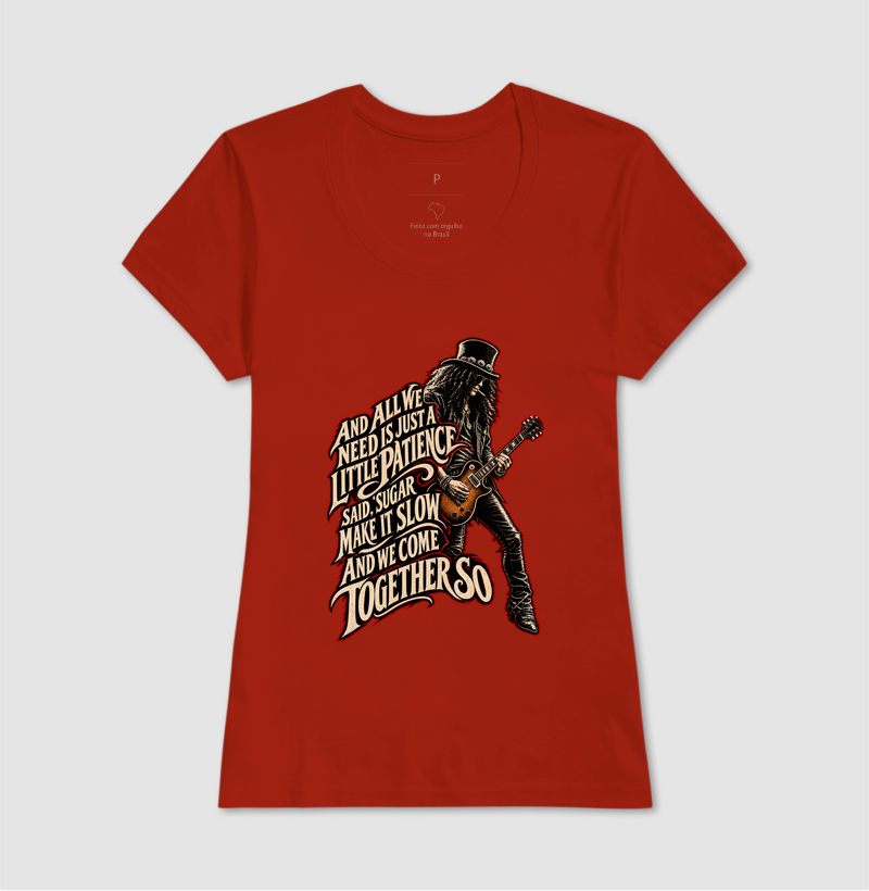 Camiseta Patience – Rock, Guitarra e Atitude | Estampa Vintage Rock - Imagem 11