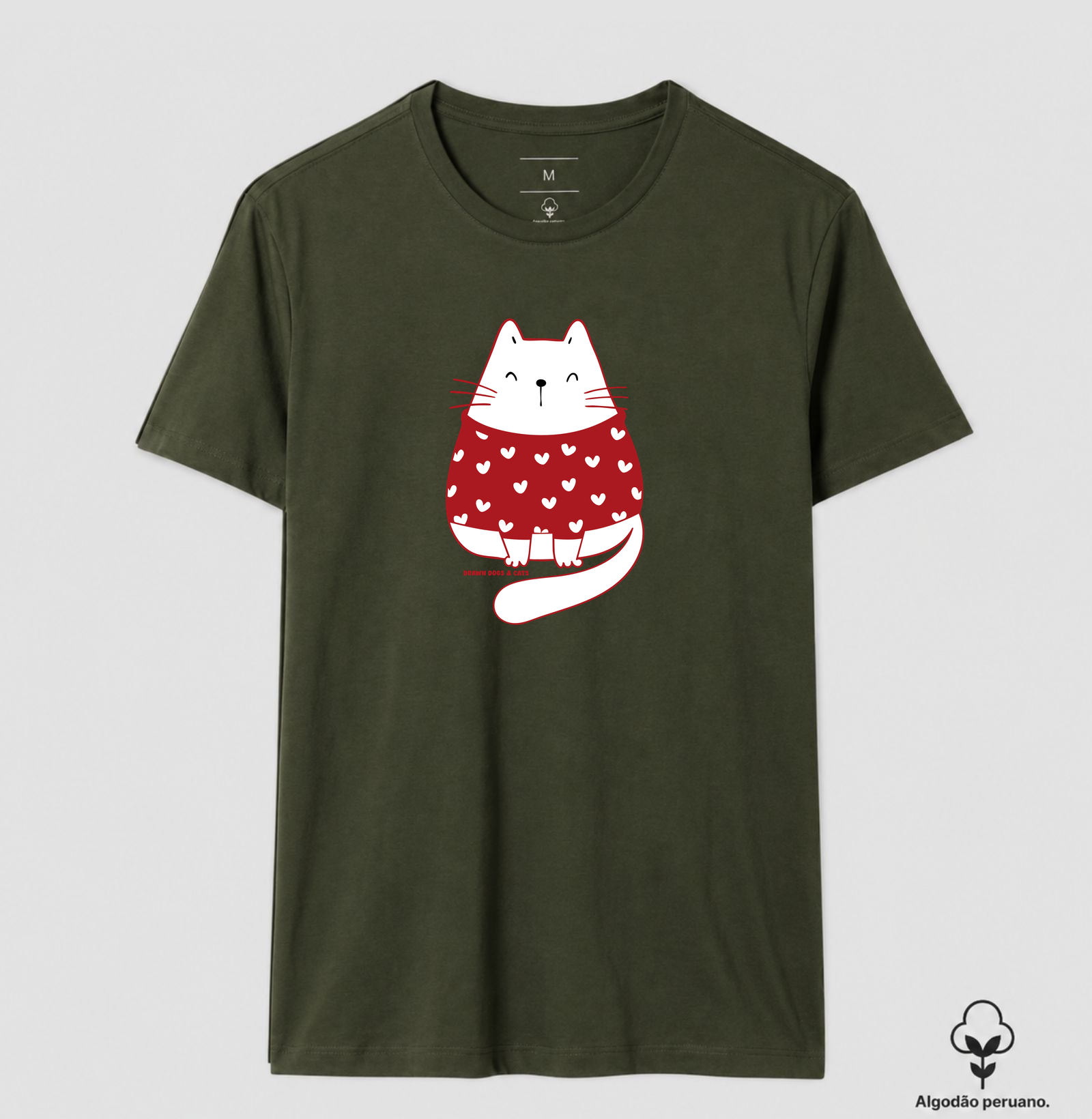 Gata branca de suéter vermelho - Imagem 5