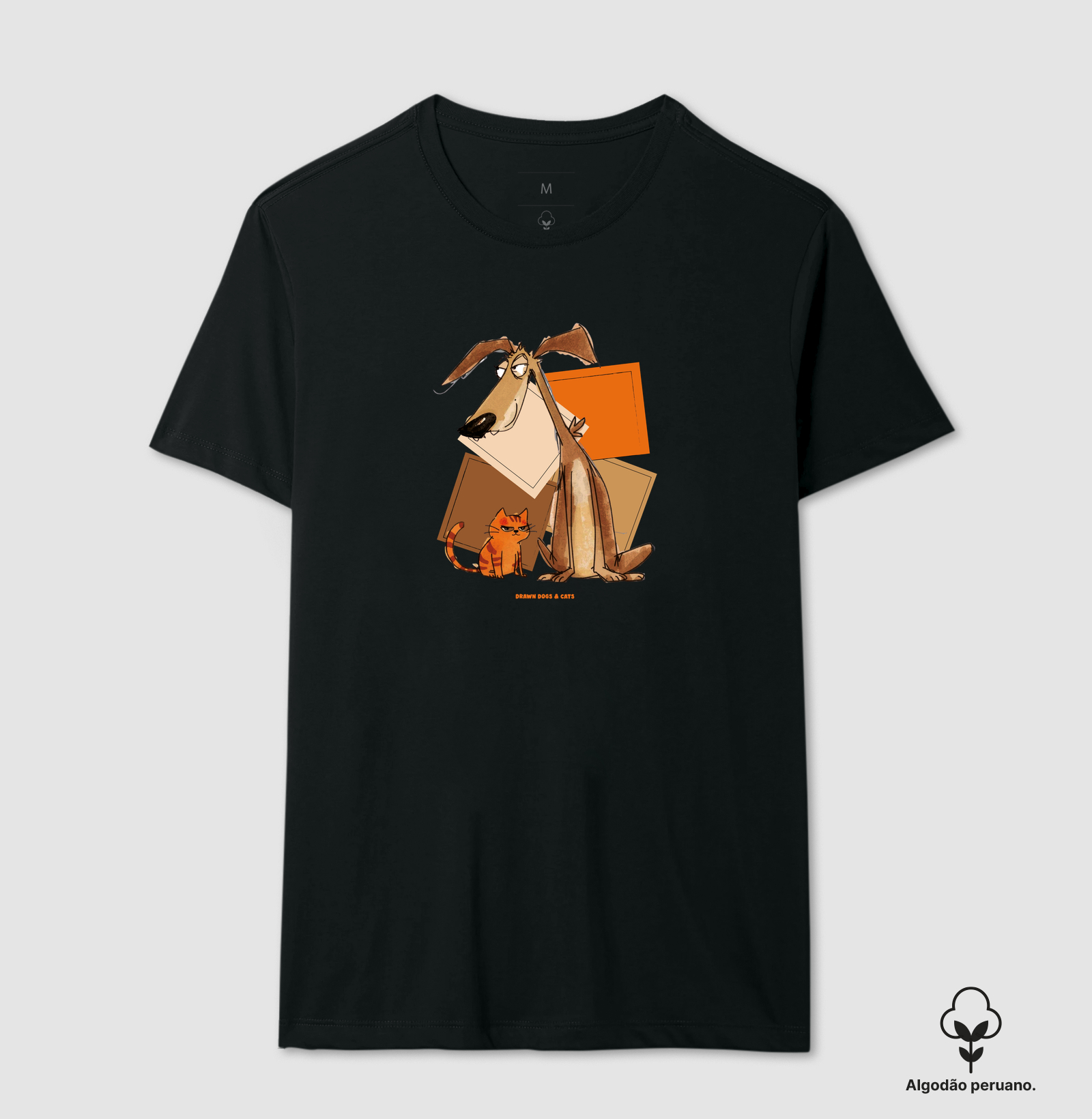 Cachorro e gato com fundo de quadrados - Imagem 10