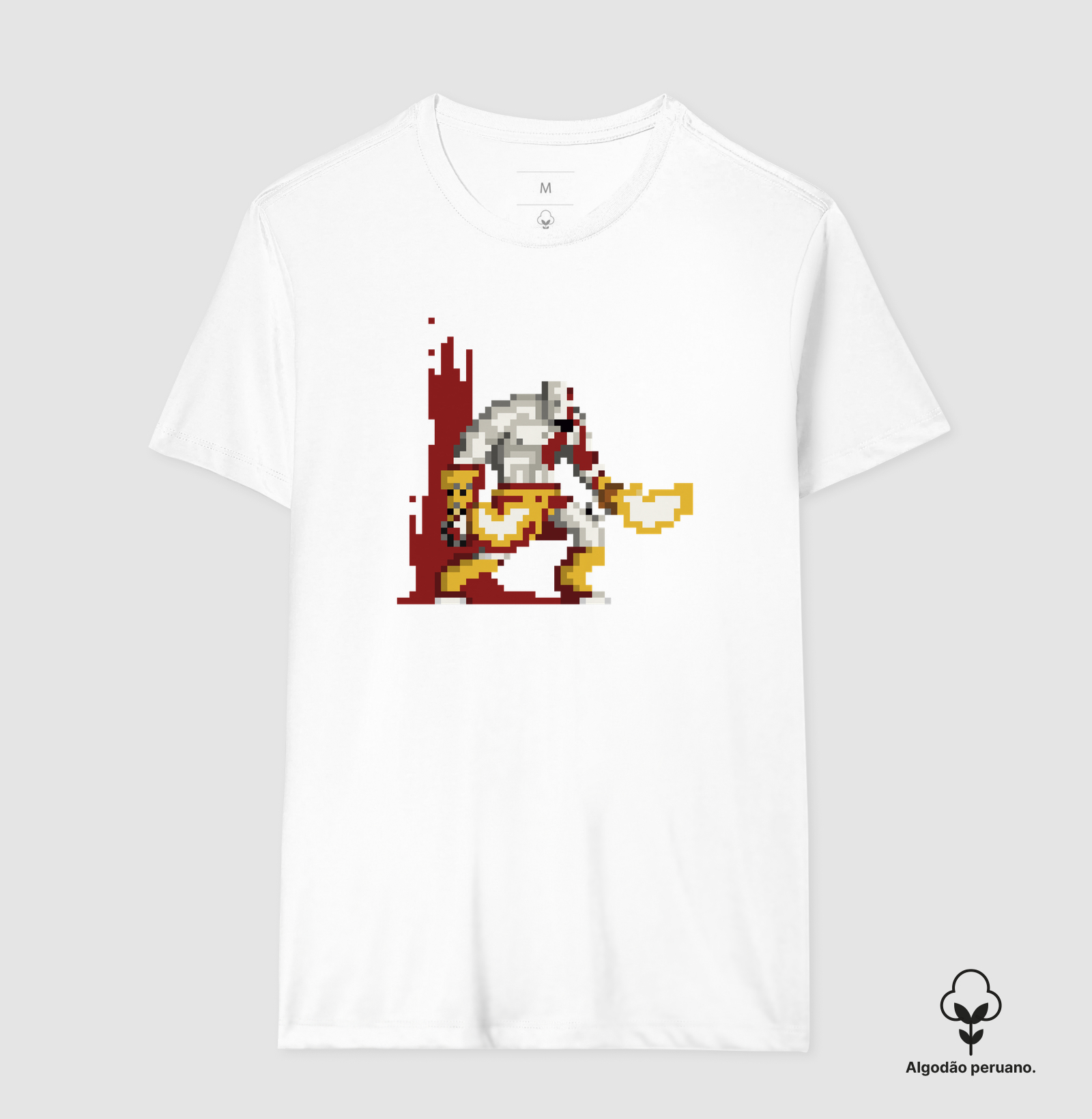 Camiseta Algodão Peruano Deus Grego Pixelado - Imagem 5