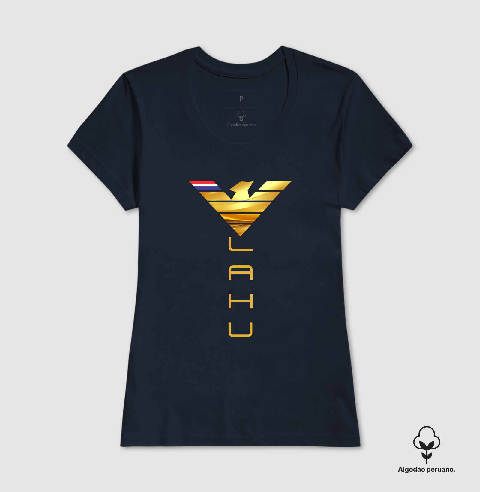 👑🦅 LAHU GOLD | A Essência da Grandeza  A estampa LAHU GOLD é uma poderosa representação de força, conquista e identidade. Com sua majestosa águia dourada posicionada acima do nome LAHU, esta arte simboliza a jornada daqueles que transformam desafios em vitórias e sonhos em realidade. - Imagem 7