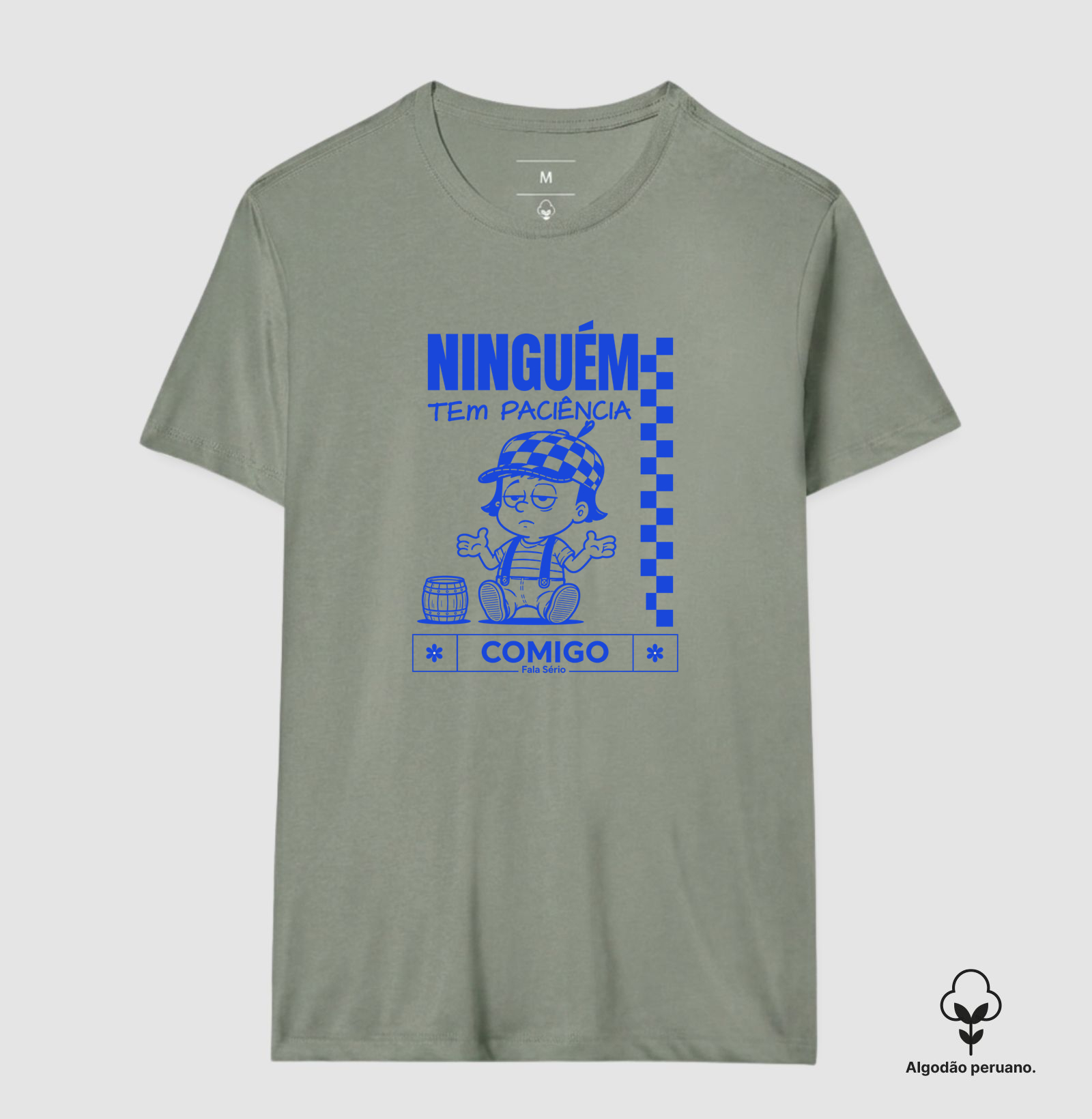 Camiseta Algodão Peruano Ninguém tem paciência comigo - Imagem 7