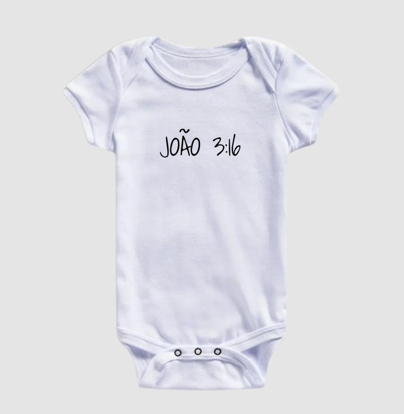 Body Infantil João 3:16 Bolso - Imagem 3