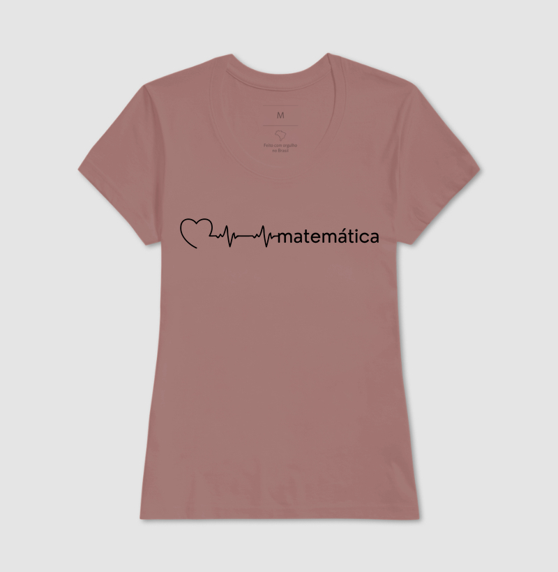 Camiseta Matemática Batimento Cardíaco - Letras Pretas - Imagem 14