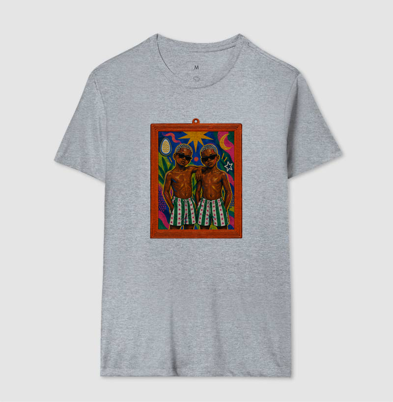 Camiseta São Cosme e Damião Moldura Espelho - Imagem 8