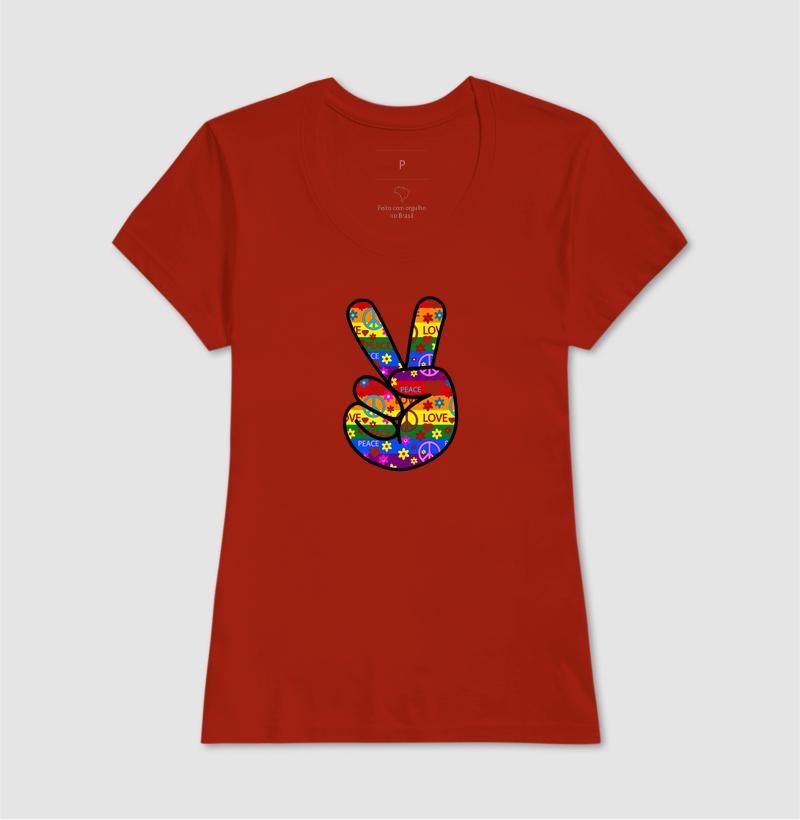 Camiseta Paz e Amor Retro - Imagem 11