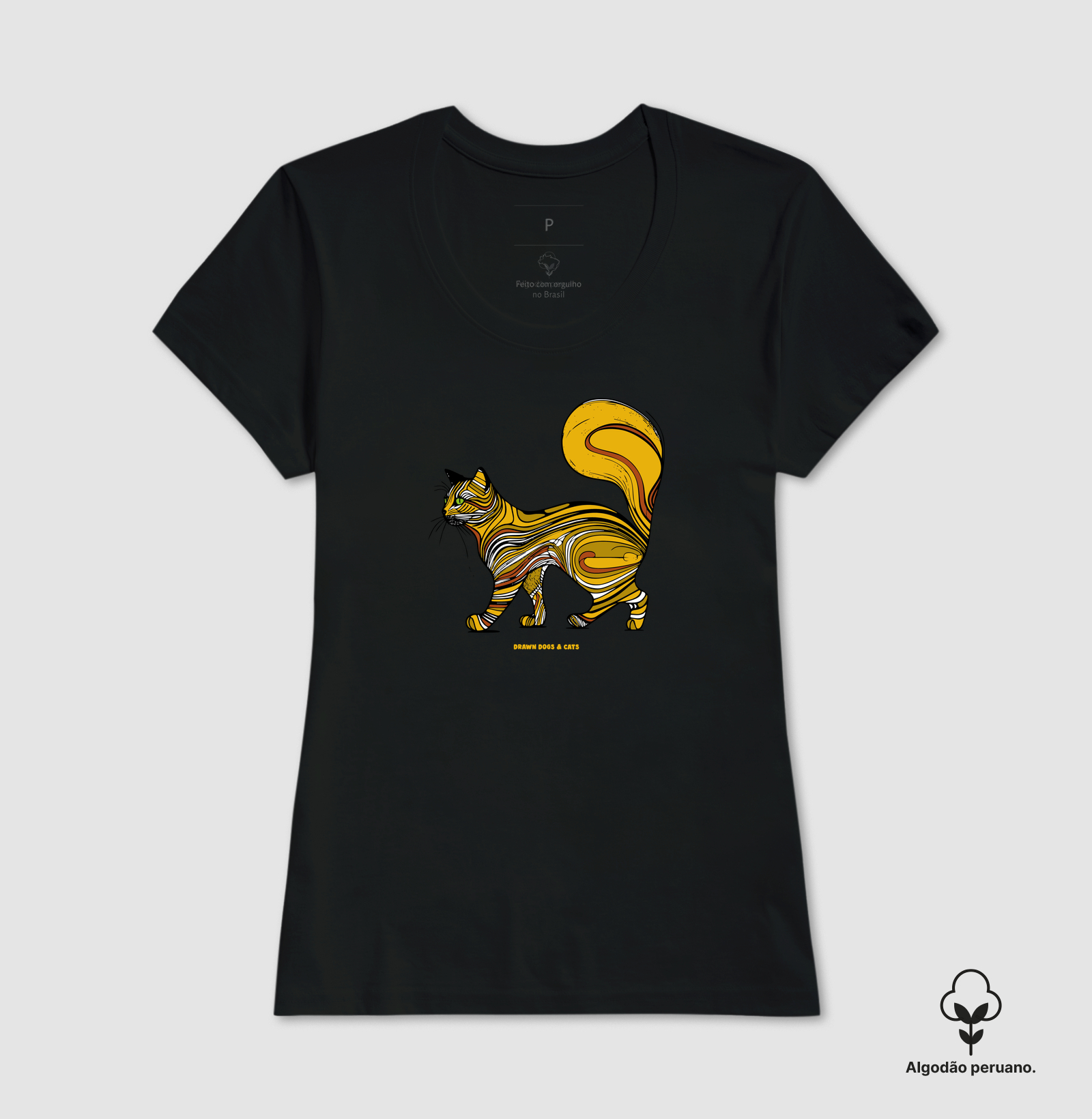 Gato amarelo com rabo grande - Imagem 2