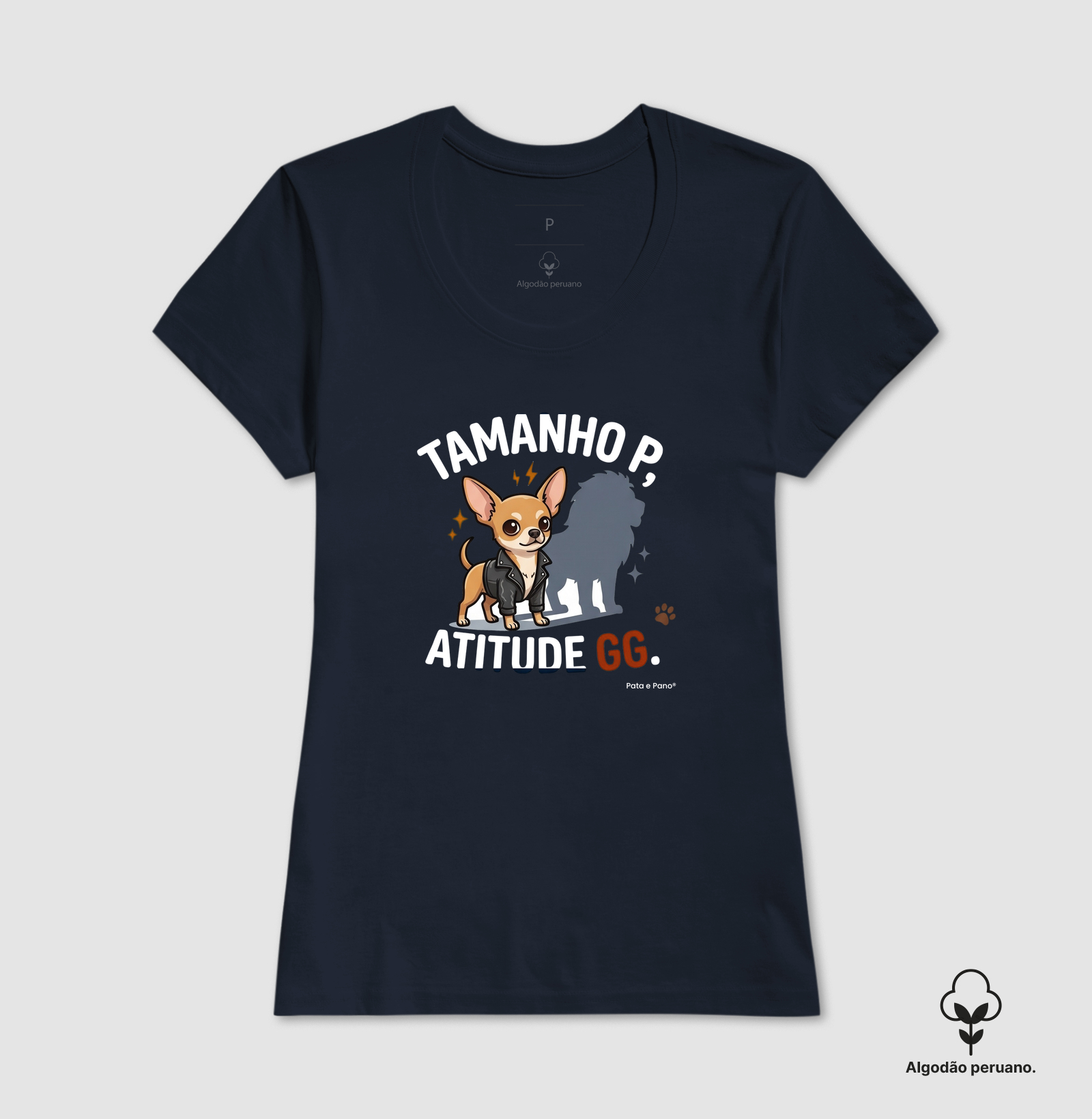 CAMISETA ALGODÃO PERUANO CHIHUAHUA TAMANHO - Imagem 6