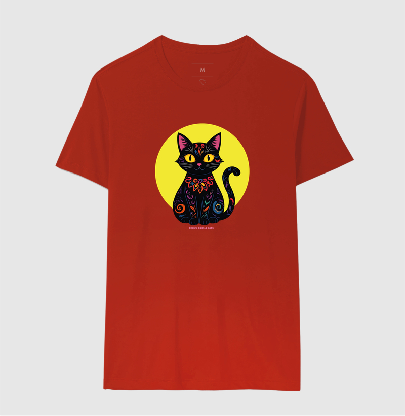 Gata preta e fundo amarelo - Imagem 11