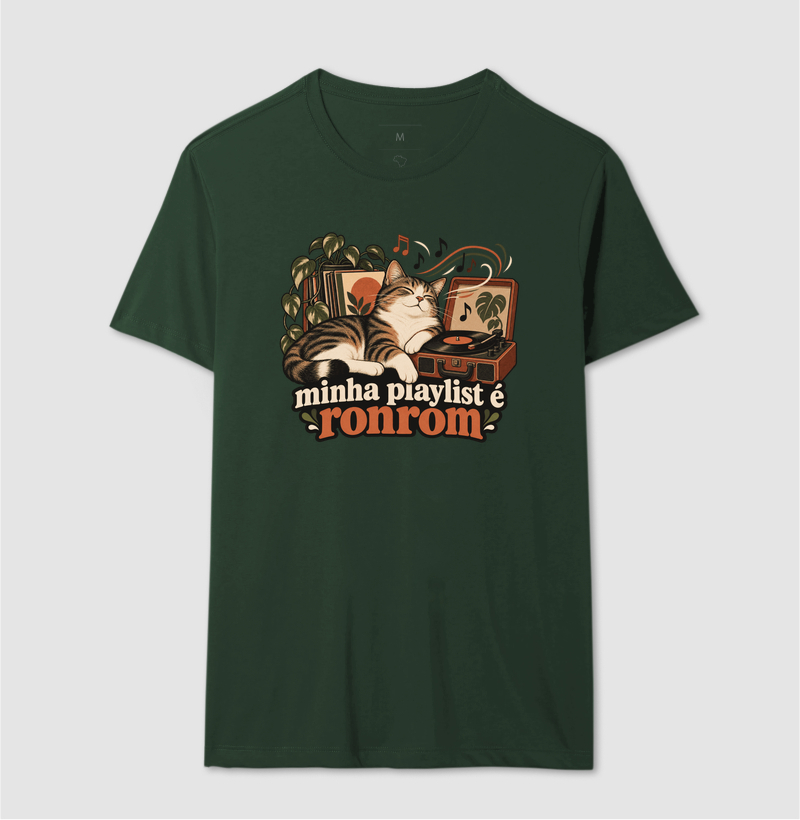 Camiseta Gato Música "minha playlist é ronrom" | Pelo & Pano - Imagem 12