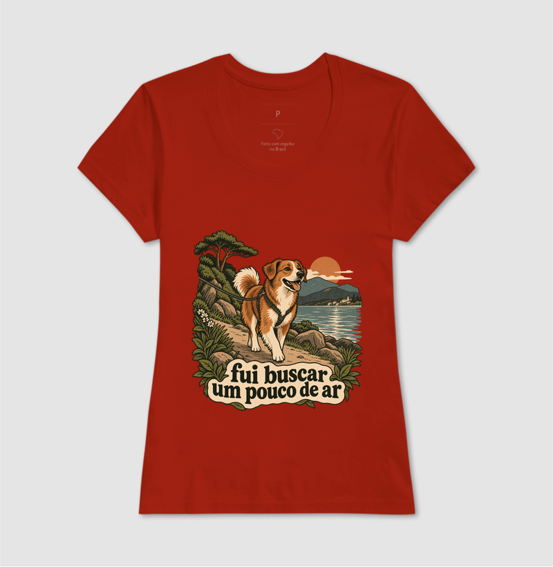 Camiseta Cachorro Natureza "fui buscar um pouco de ar" | Pelo & Pano - Imagem 11