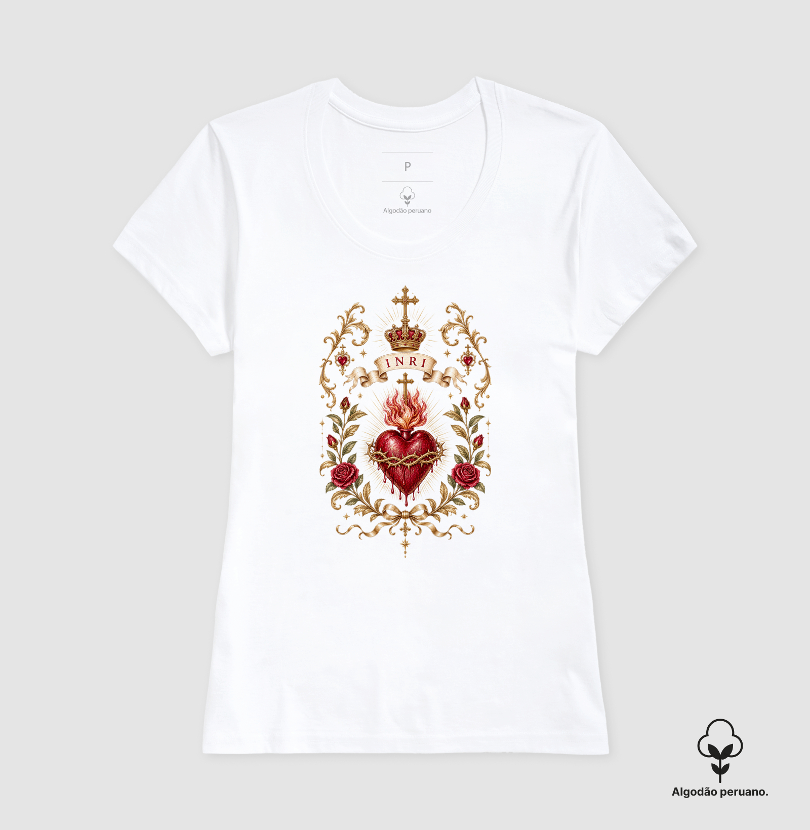 Camiseta Algodão Peruano Cor Iesu - Imagem 4