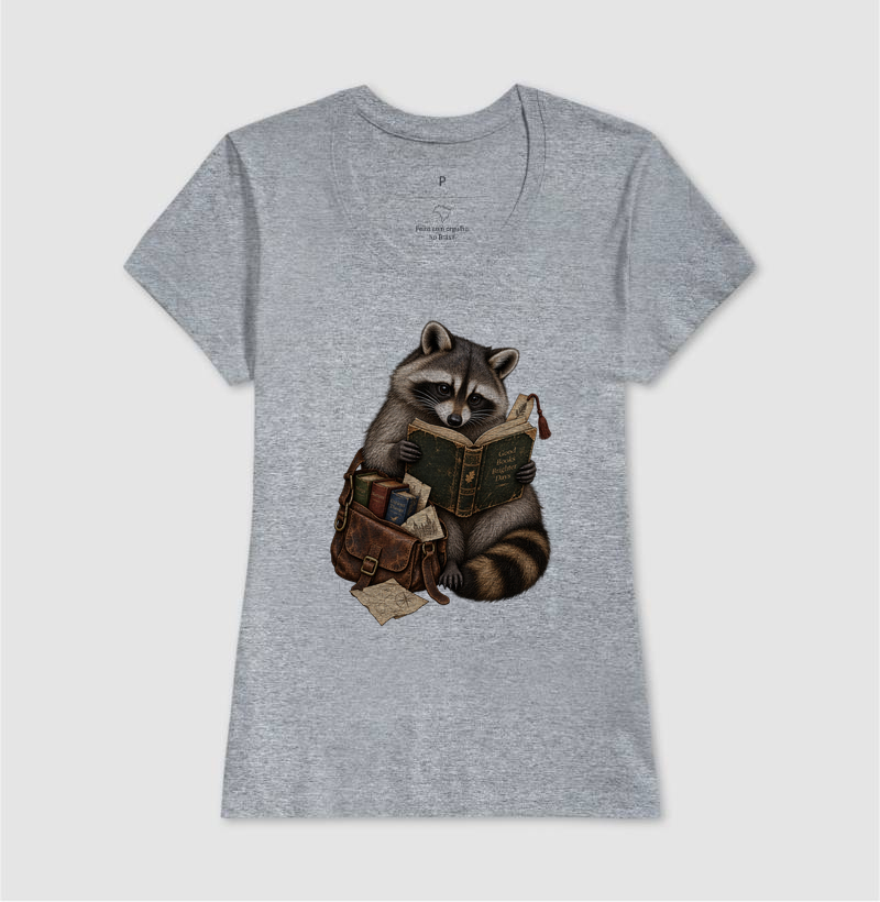 Camiseta Guaxinim Leitor - Imagem 9