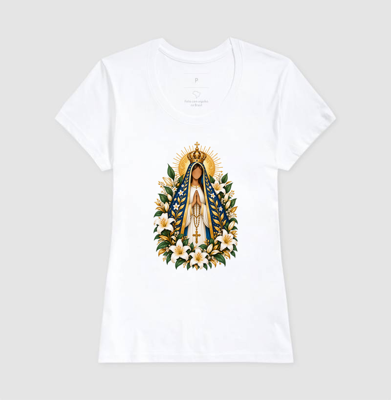 Camiseta Nossa Senhora Aparecida – Manto de Fé - Imagem 8