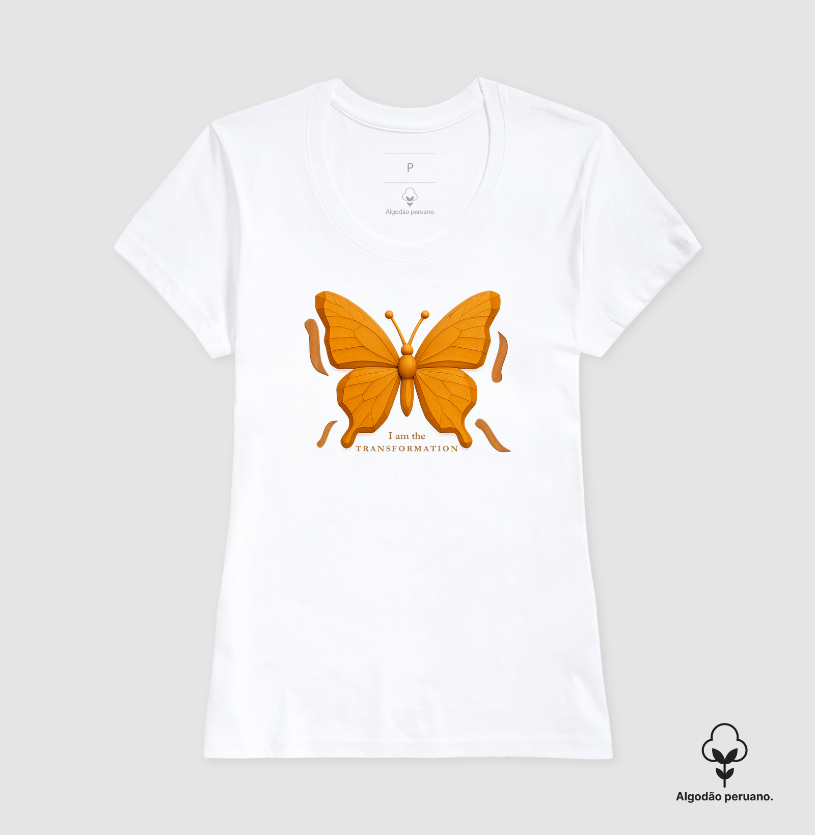 Borboleta Madeira • Transformação (algodão peruano) - Imagem 5