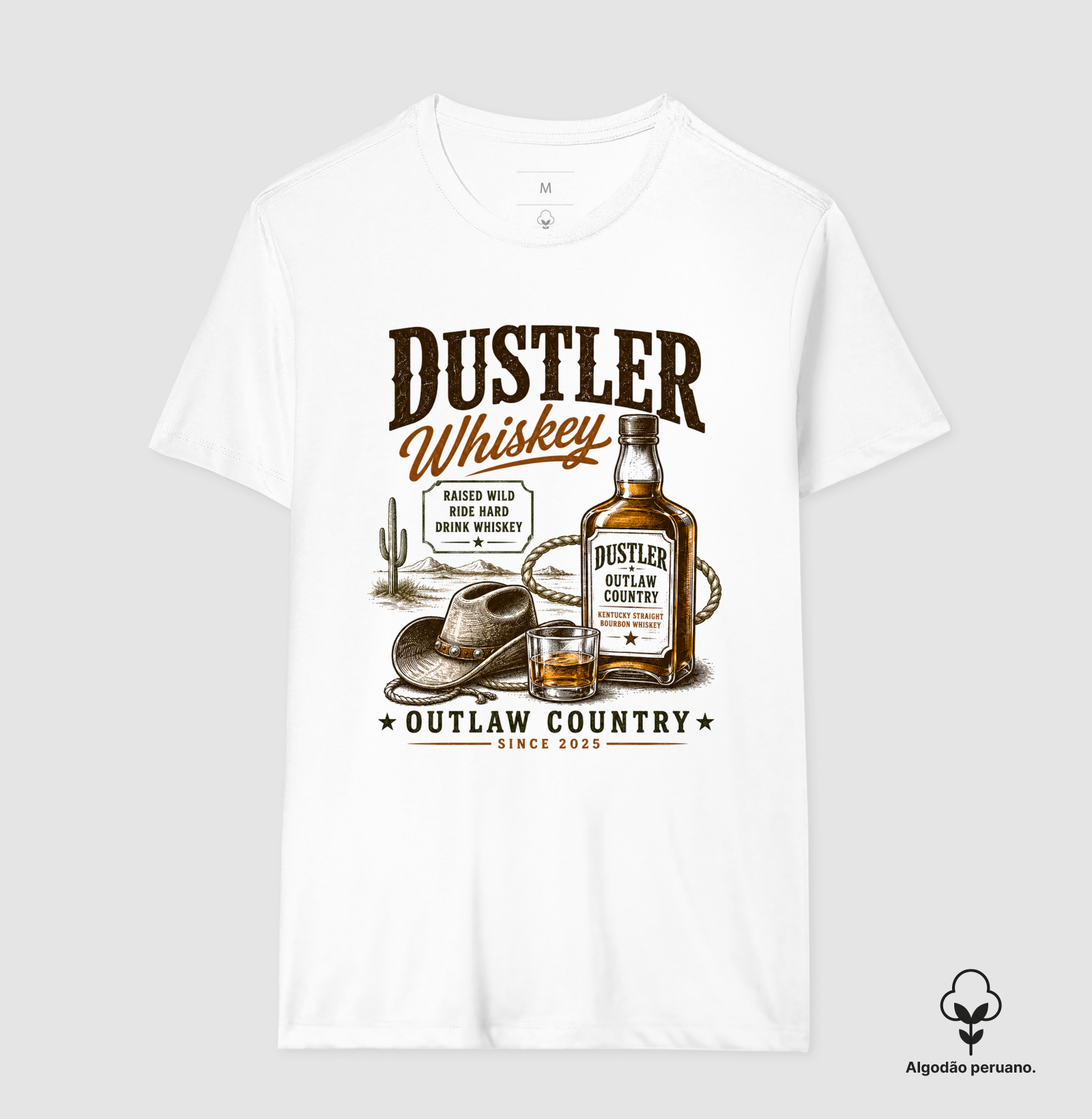 Camiseta Country Masculina Dustler Whiskey Outlaw Country - Imagem 2