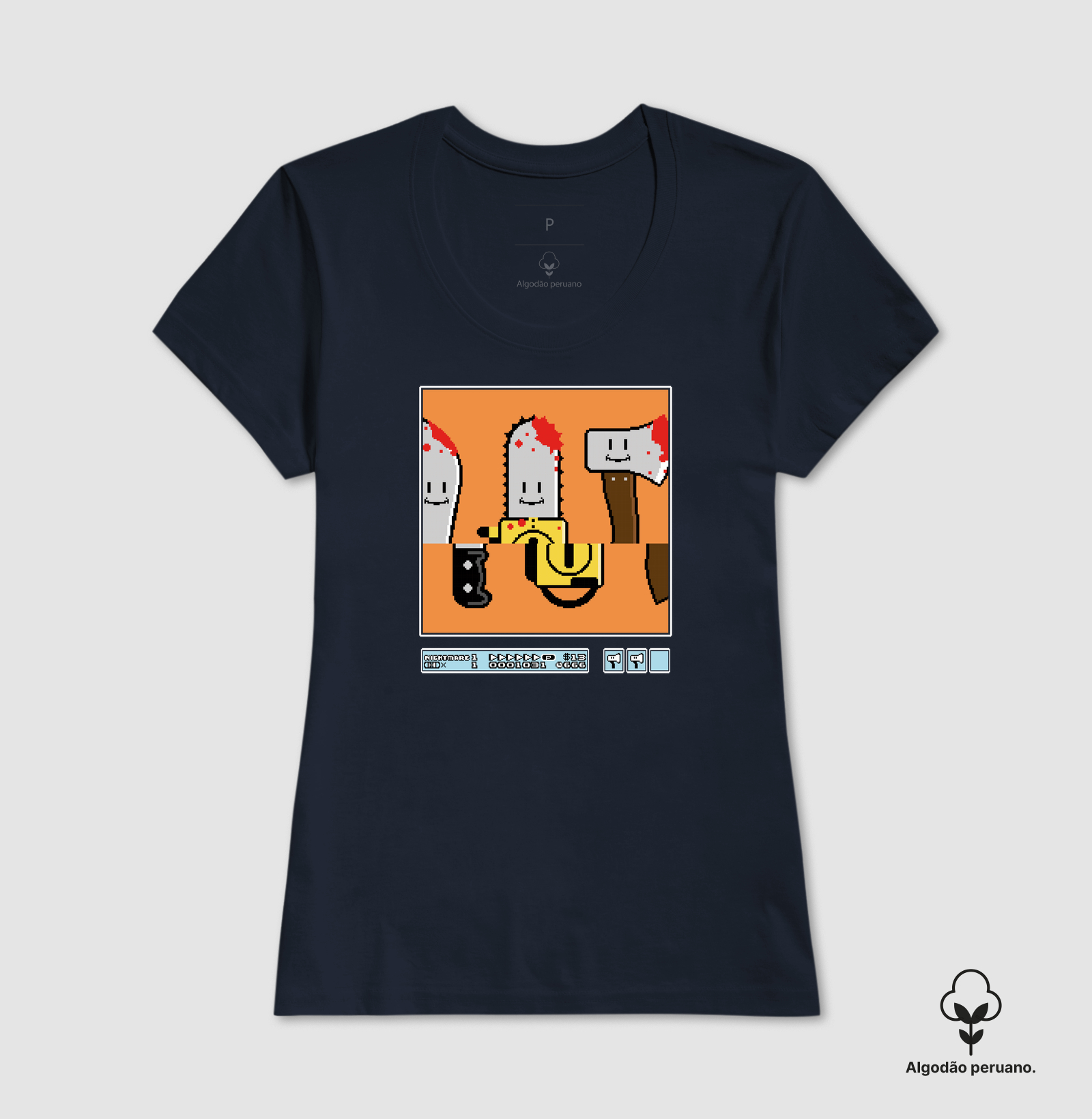 Camiseta Algodão Peruano Roleta Sangrenta - Imagem 5