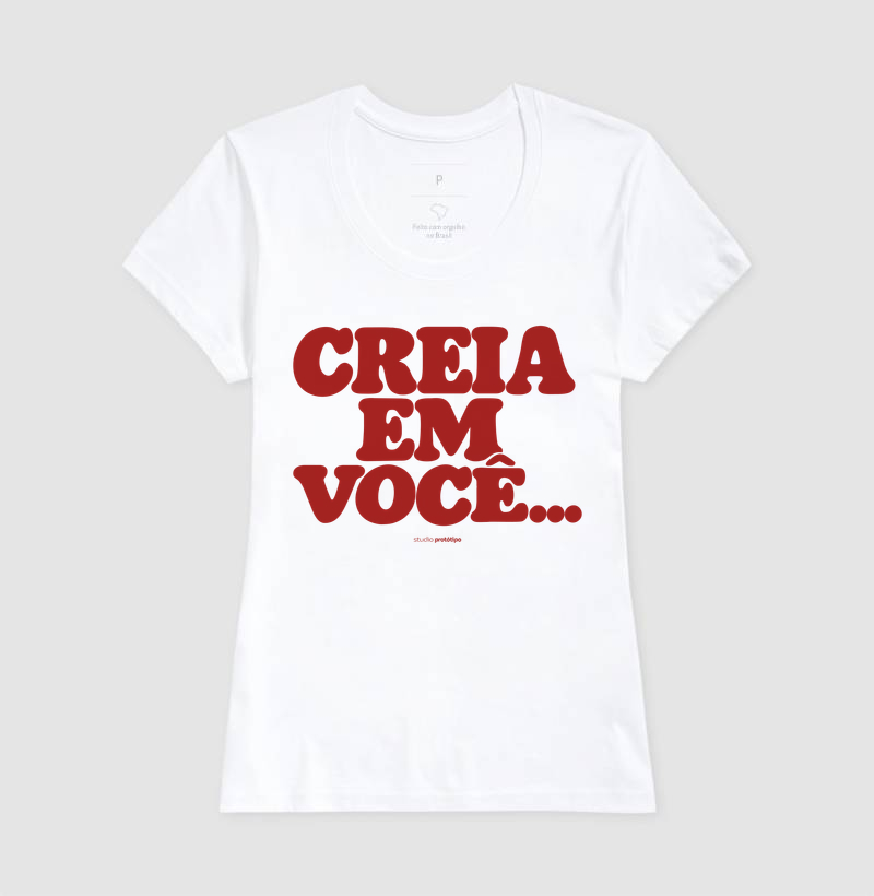 Camiseta Creia em Você (estampa G) - Imagem 5
