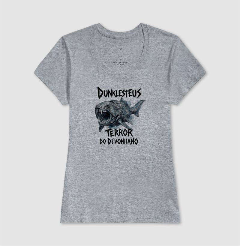  Camiseta Dinossauro Dunkleosteus Ataque Preta Algodão Premium Dinoloco  - Imagem 5