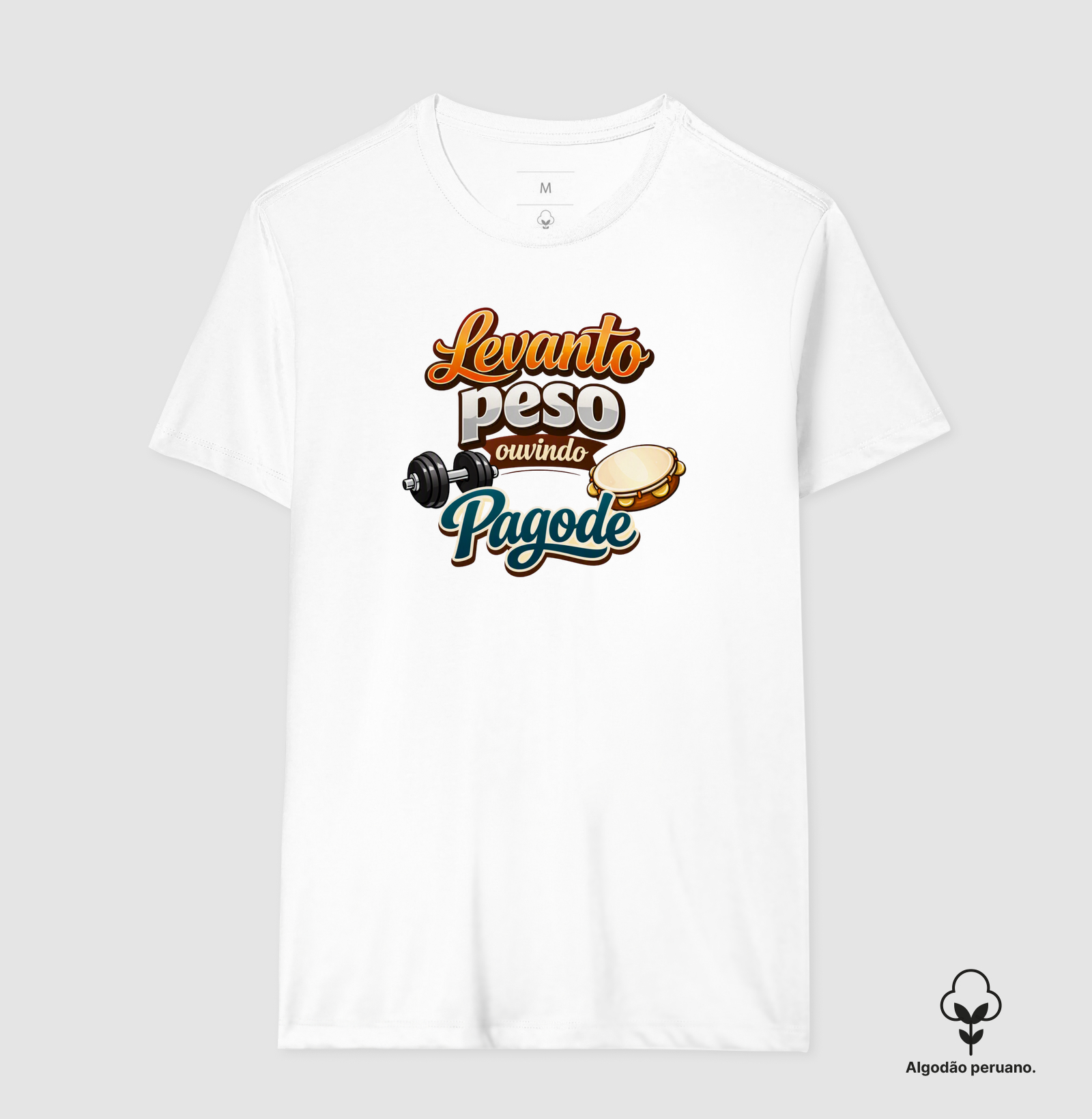 camiseta levanto peso ouvindo pagode - Imagem 2
