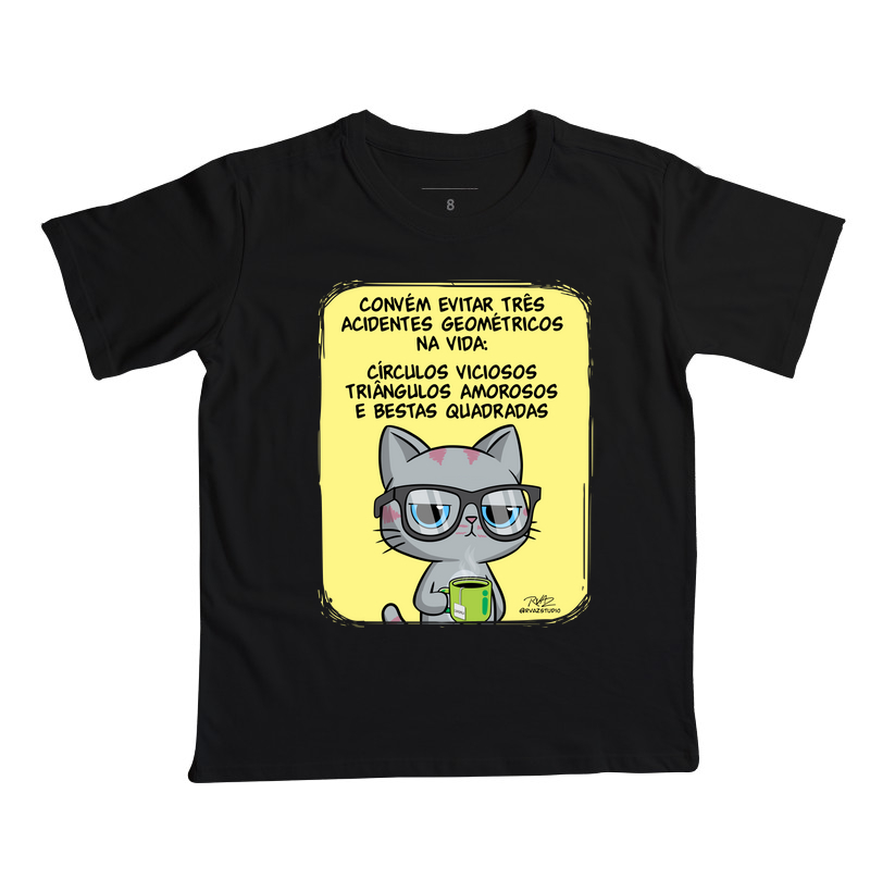 Camiseta Gato Sincero Geometria - Imagem 4